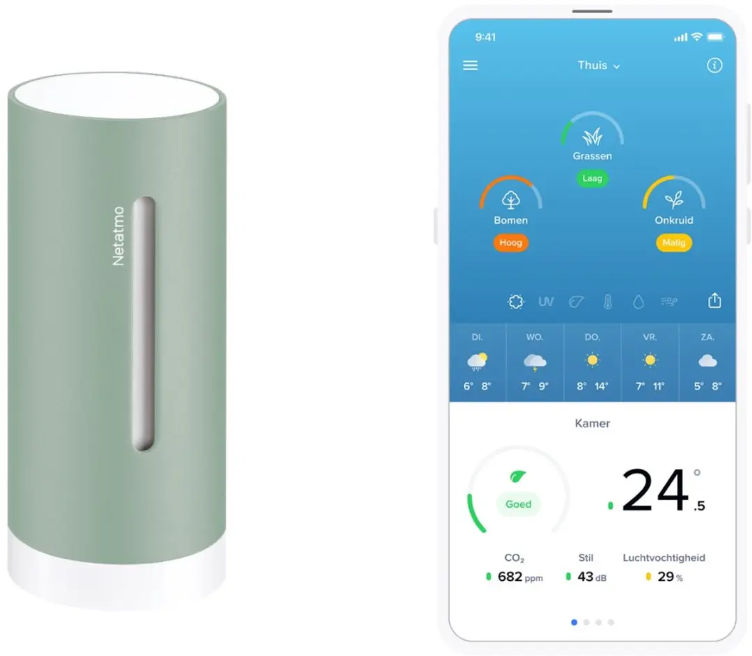 Netatmo Slim Weerstation Indoor Pack 2.0 - CO2 Meter Mint