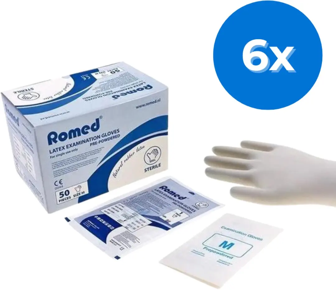 Romed Steriele Latex Handschoenen 300 Stuks
