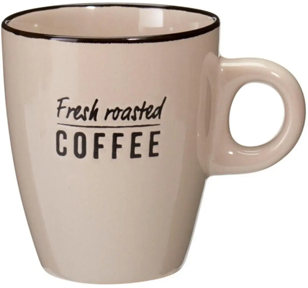 Excellent Houseware Siaki Barista Café Mokken - 6 Stuks 220ml - Beige