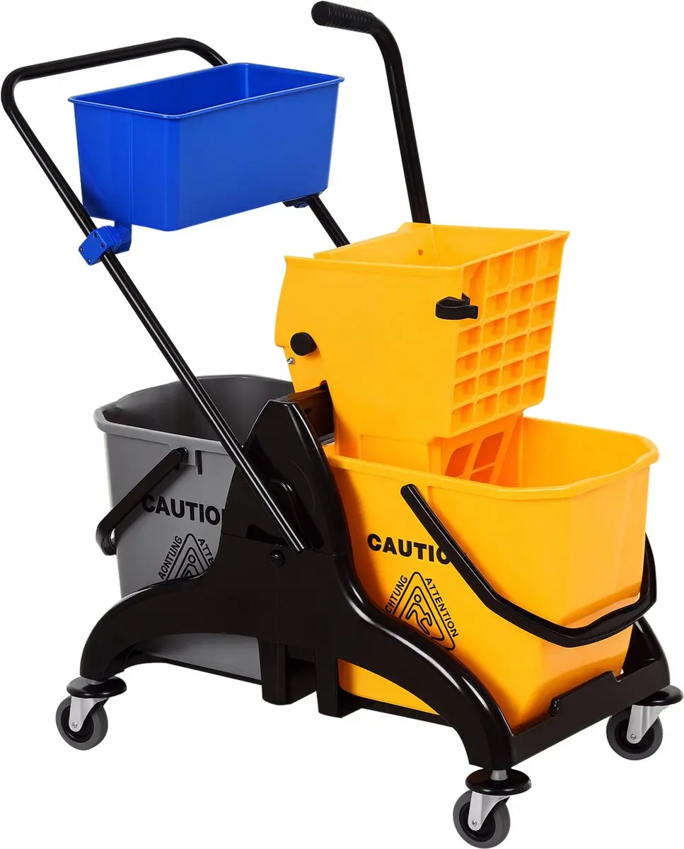 Homcom Dweil-emmer met wringer 26L