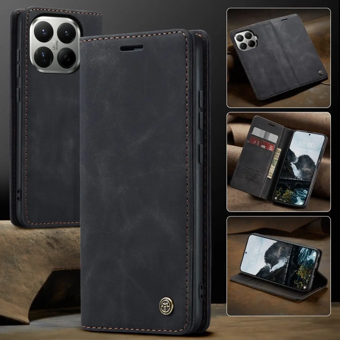 Caseme 013 Book Case Hoesje Xiaomi 17T Pro - Zwart