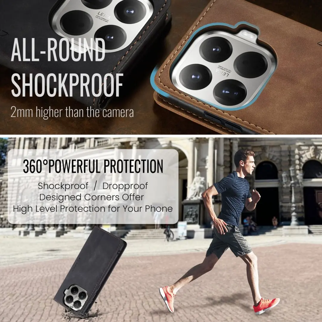 Caseme 013 Book Case Hoesje Xiaomi 17T Pro - Zwart