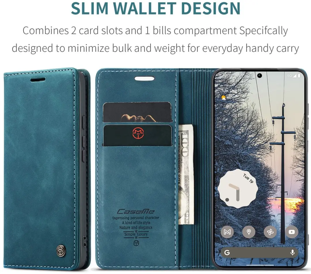 Caseme 013 Book Case Hoesje Google Pixel 11 Pro XL - Blauw