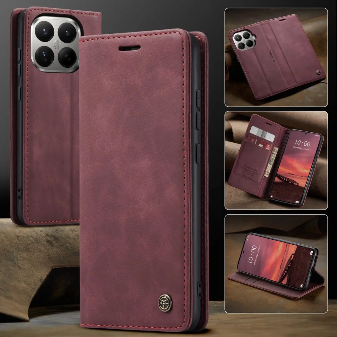 Caseme 013 Book Case Hoesje - Xiaomi 17T Pro - Bordeaux