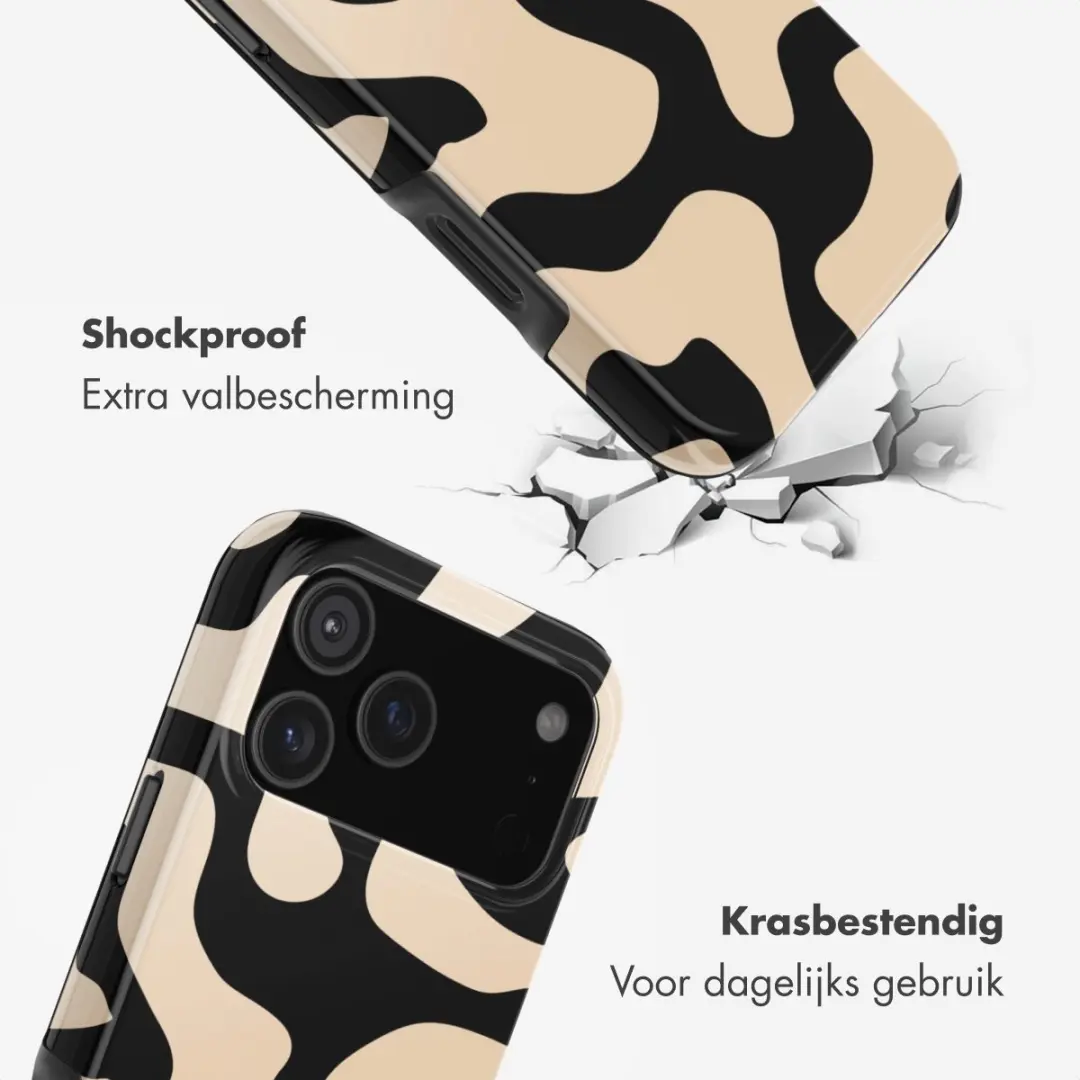 Selencia Hoesje iPhone 17 Pro Art Wave Black
