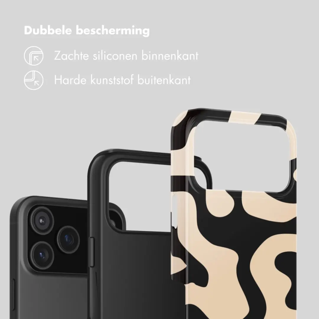 Selencia Hoesje iPhone 17 Pro Art Wave Black