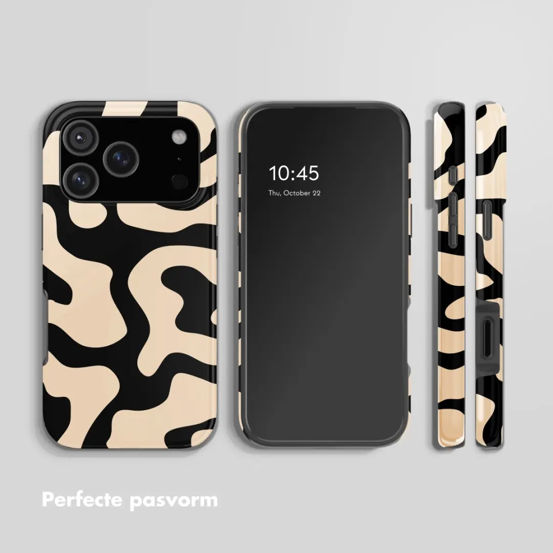 Selencia Hoesje iPhone 17 Pro Art Wave Black