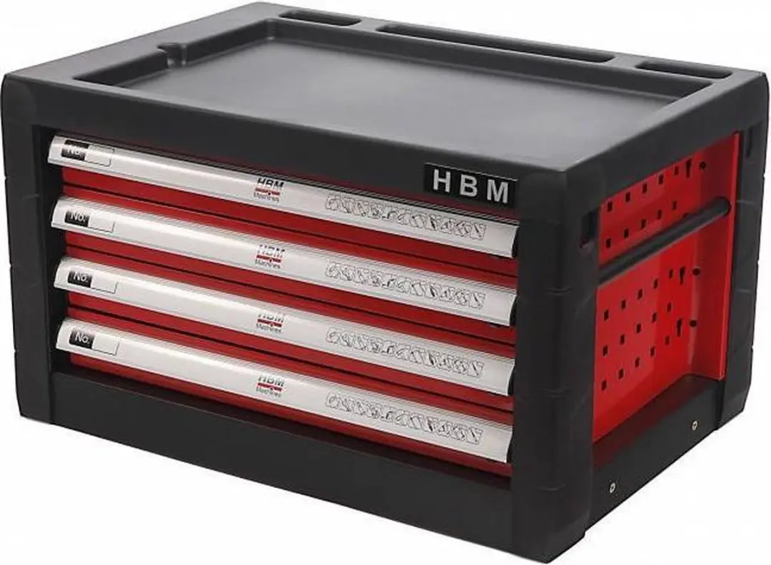 HBM Machines Gereedschapskist 4 Lades - Rood