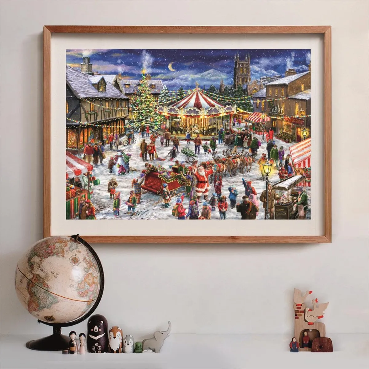 Clementoni 1500 Stuks Kerstmarkt Puzzel - Multikleur