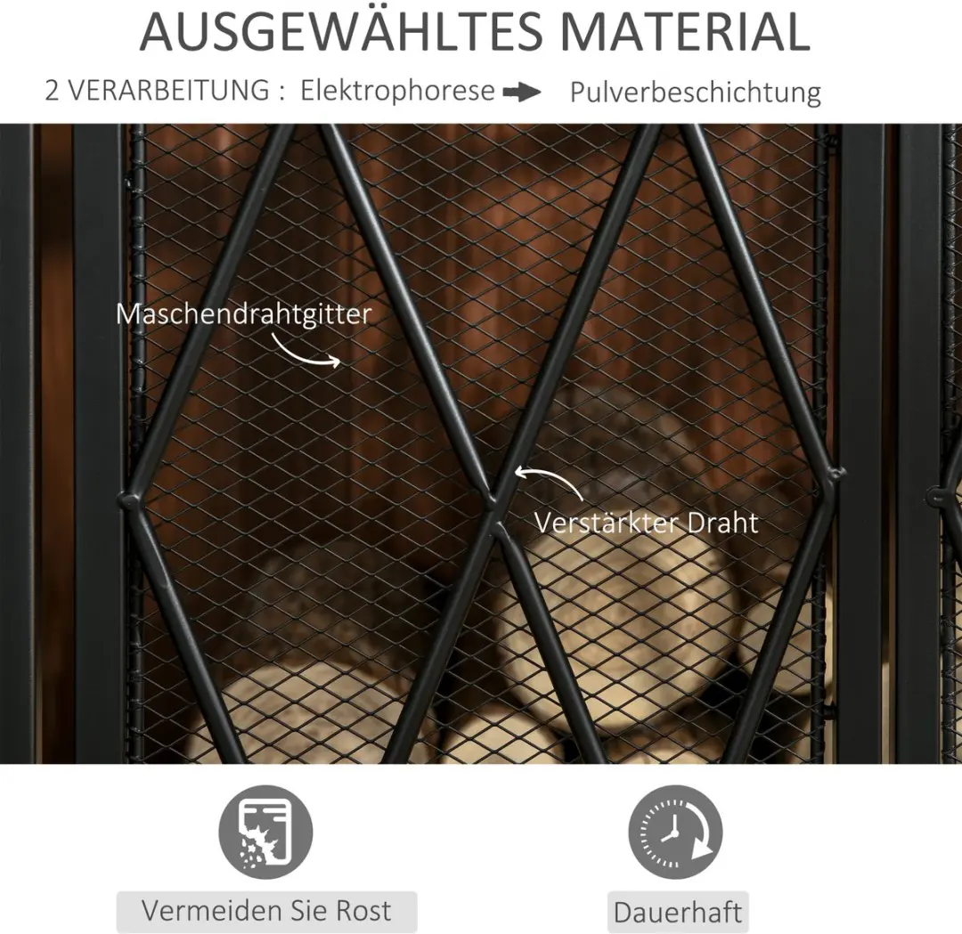Homcom Kaminscherm 120x79cm - Zwart