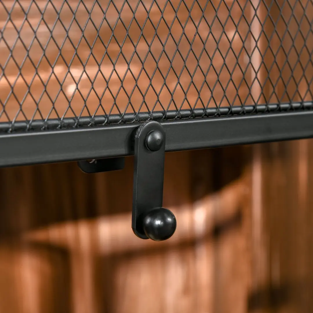 Homcom Kaminscherm 120x79cm - Zwart