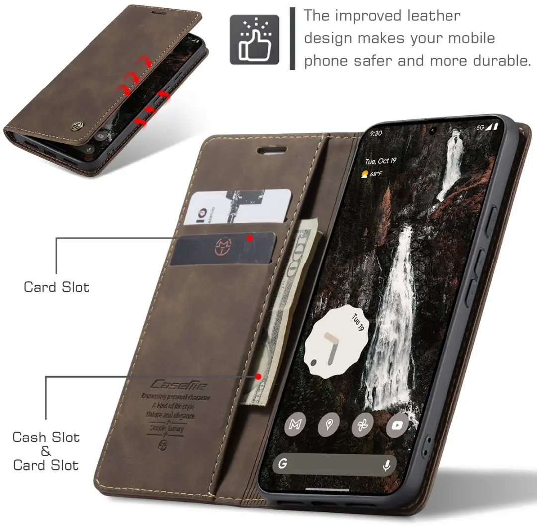 Caseme 013 Book Case Hoesje Google Pixel 11 Pro XL - Donkerbruin