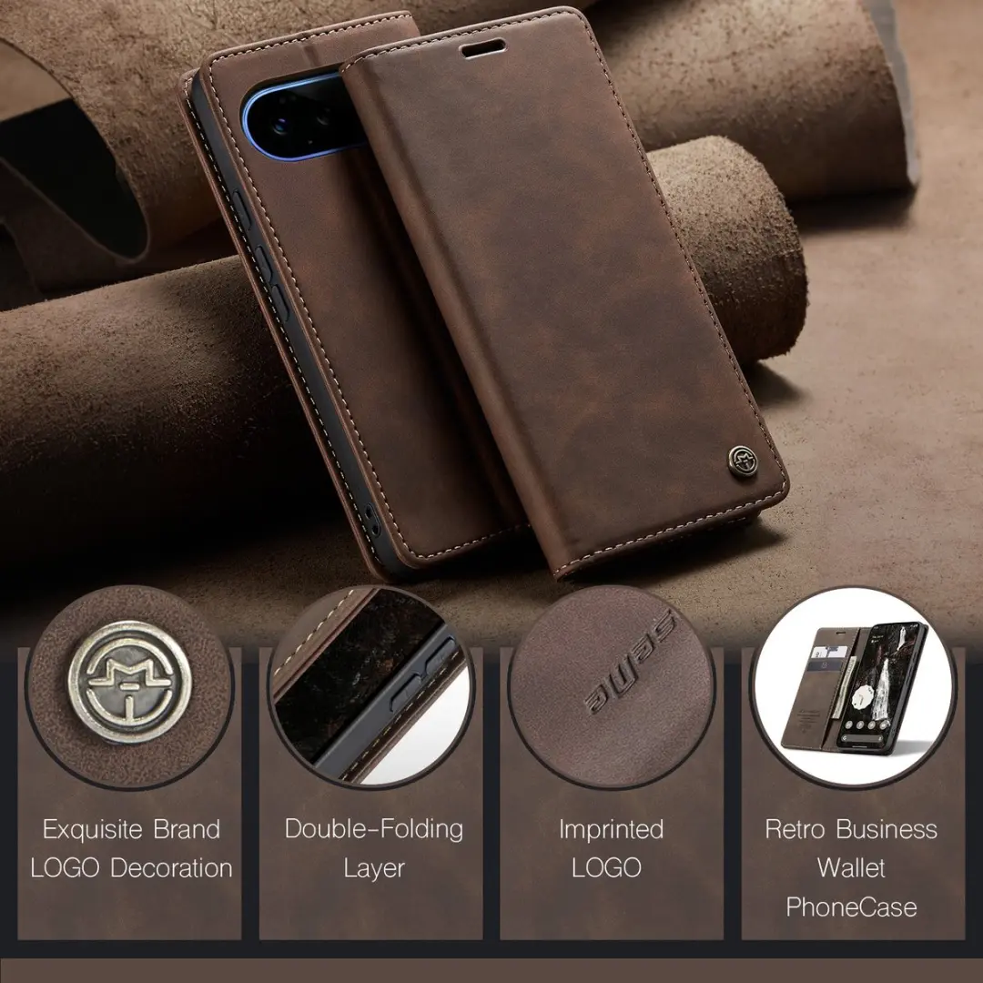Caseme 013 Book Case Hoesje Google Pixel 11 Pro XL - Donkerbruin