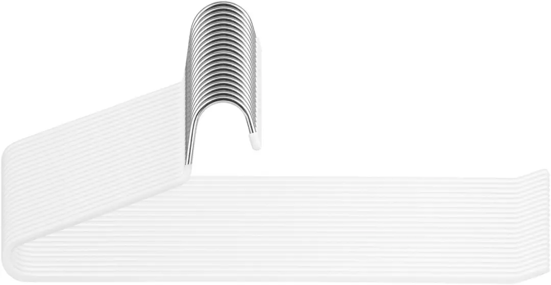 Songmics Kledinghangers Set 20 Stuks - Zilver/Wit - afbeelding 3 van 6