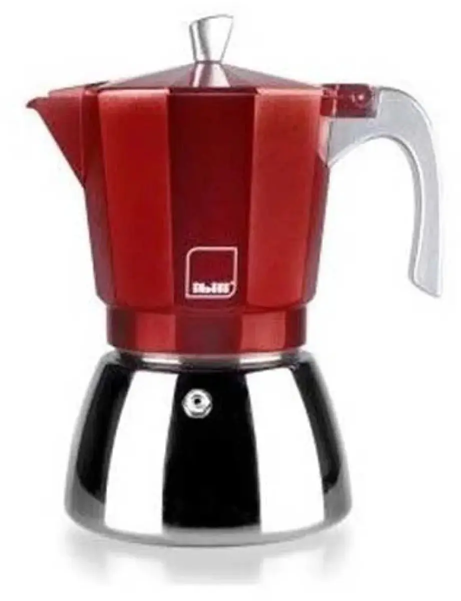 Ibili Elba 6 Koffiezetapparaat 627906 - Rood/Zilver