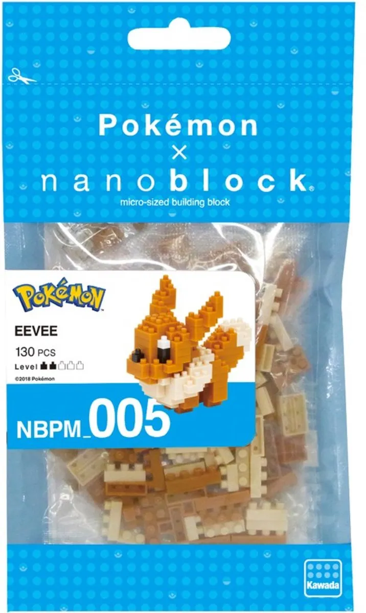 Bandai Namco Nanoblock Pokémon Eevee NBPM-005 - 130 Stukken - Meerkleurig