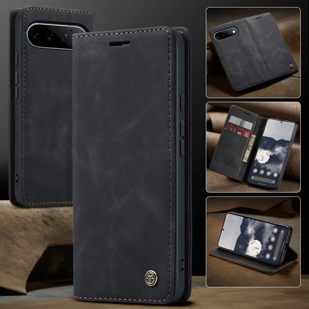 Caseme 013 Book Case Hoesje - Google Pixel 11/11 Pro - 2 Pasjes - Zwart
