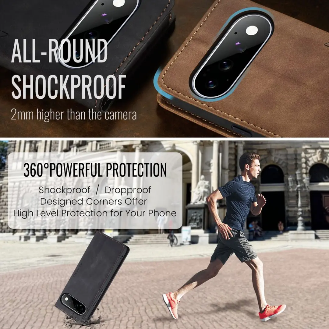 Caseme 013 Book Case Hoesje - Google Pixel 11/11 Pro - 2 Pasjes - Zwart
