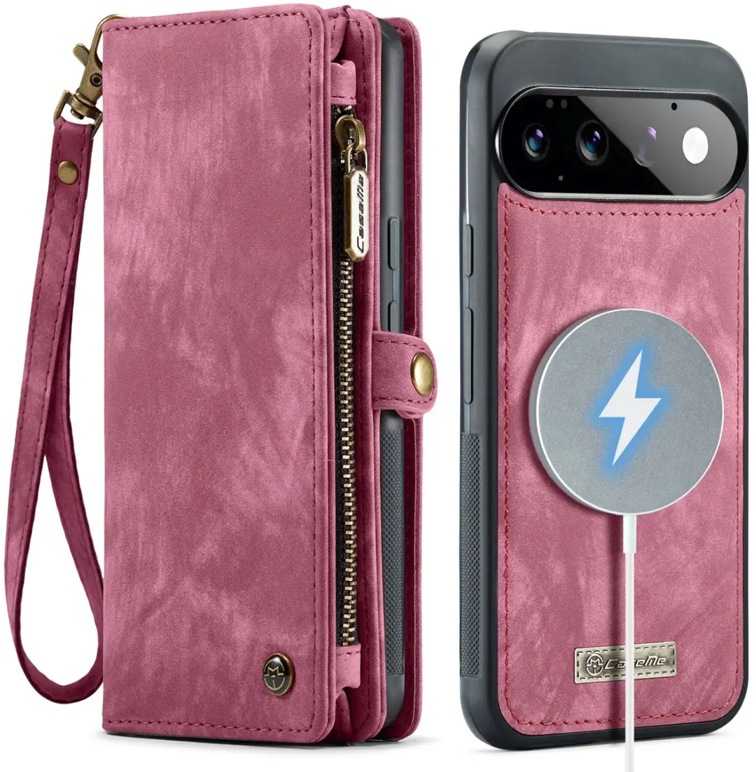 Caseme 008 Book Case & Back Cover - Google Pixel 11/11 Pro - 8 Pasjes - Pink