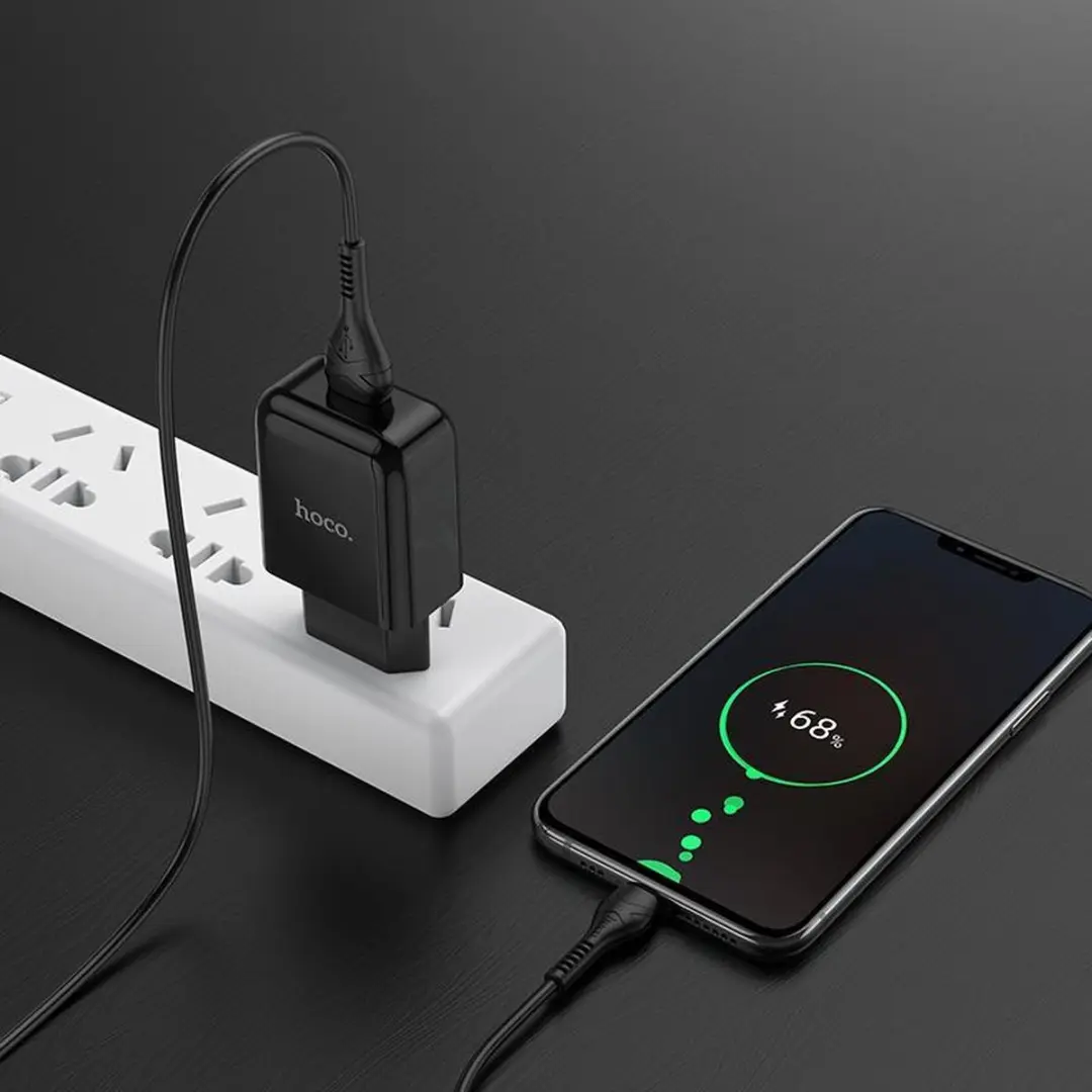 Hoco N2 Vigour Micro USB Oplader 10.5W - Zwart