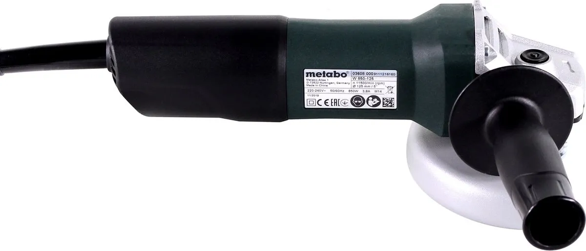 Metabo W 850-125 Haakse Slijper 850W - 125mm Metaal