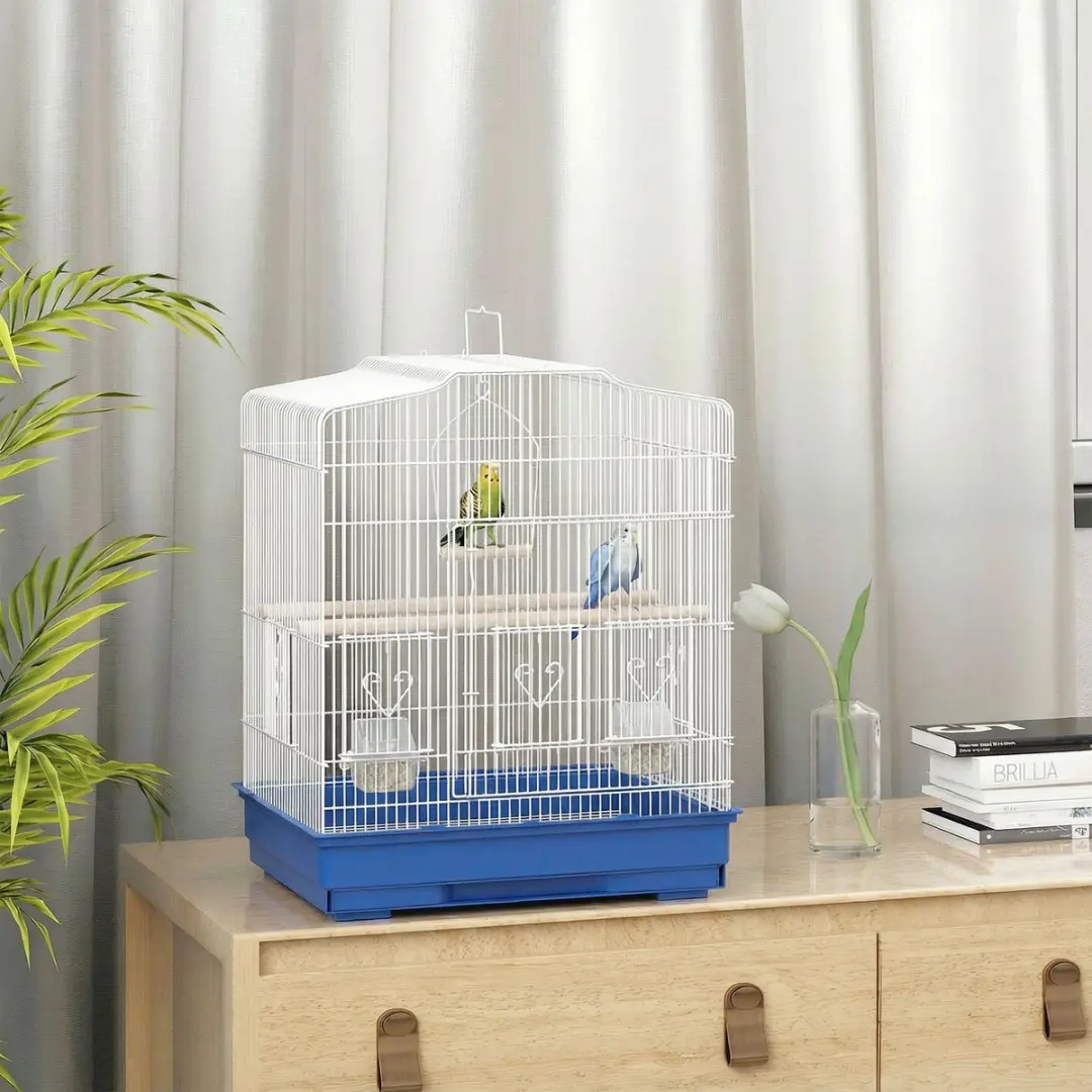 Pawhut Vogelkooi - Hangend - 46,5L x 36B x 59H cm - Blauw
