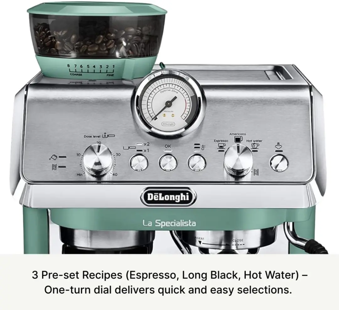De'Longhi La Specialista Arte EC9155.GR Espressomachine - Groen - afbeelding 6 van 6
