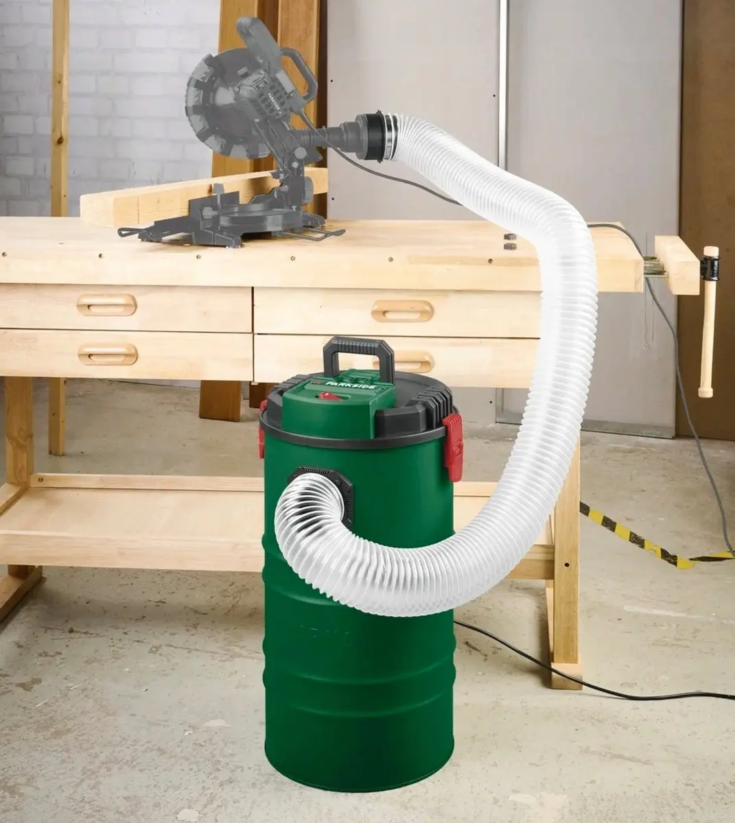 Parksides Afzuiginstallatie 1200W - 54L - Groen/Zwart