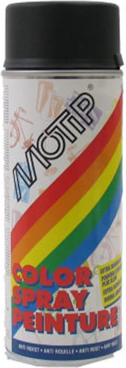 Motip Deco Alkyd Matte Lak RAL 9005 Diep Zwart 400ml