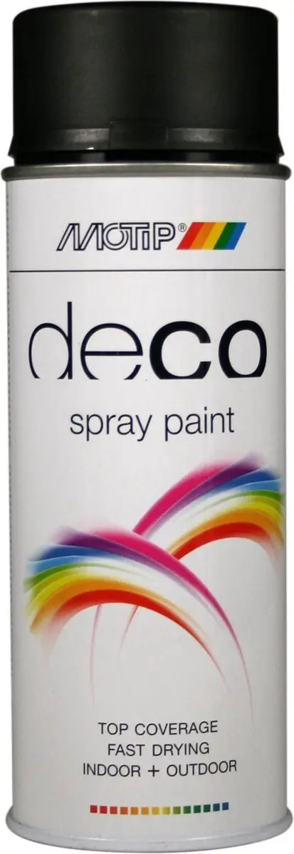 Motip Deco Alkyd Matte Lak RAL 9005 Diep Zwart 400ml
