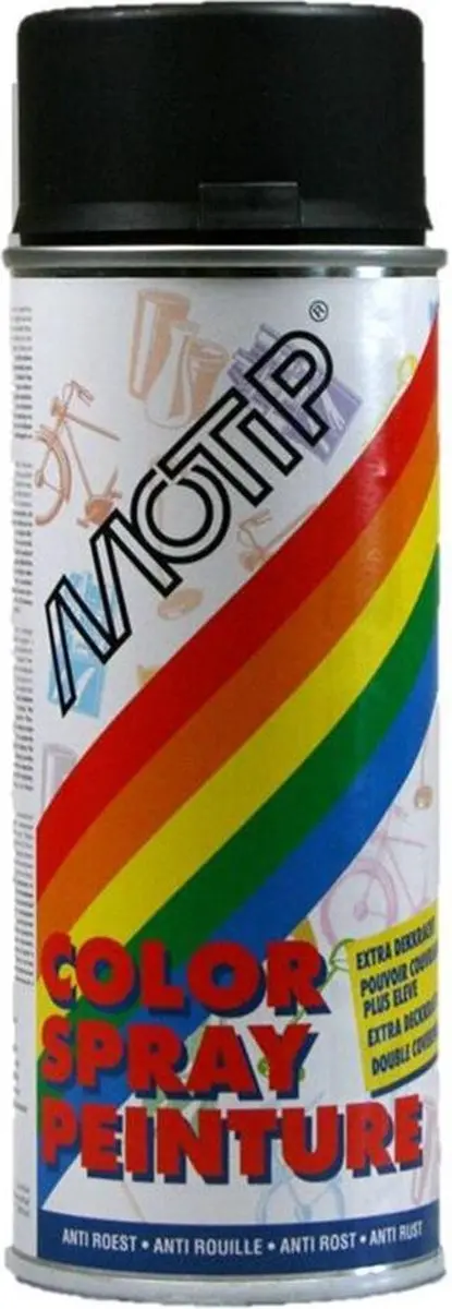 Motip Deco Alkyd Matte Lak RAL 9005 Diep Zwart 400ml