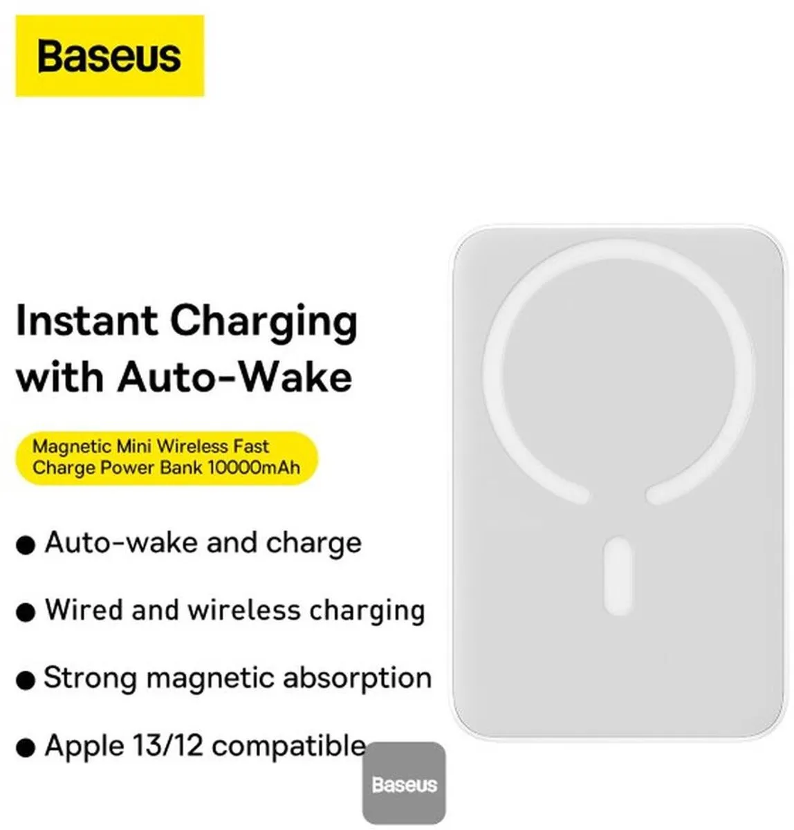 Baseus Megattach 10000mAh Powerbank - 20W Wit