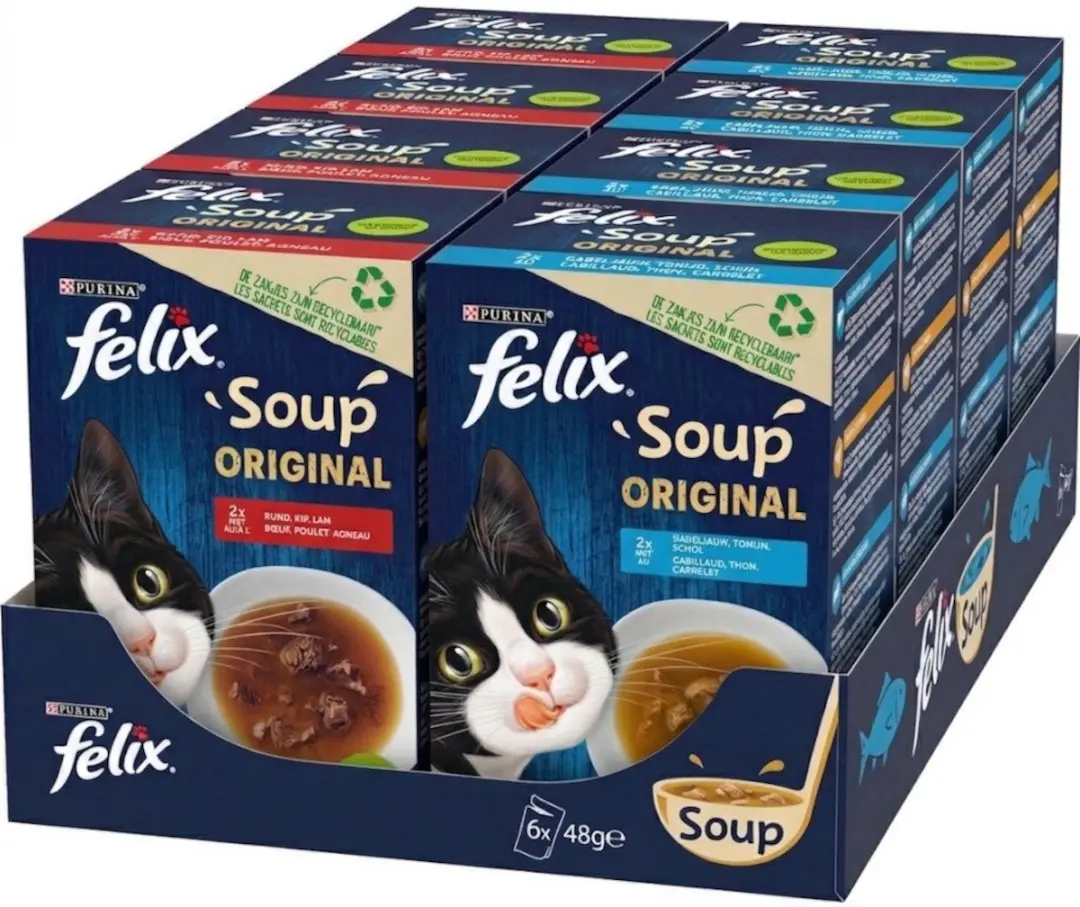 Felix Soup Time Vis & Vlees Natvoer Kat