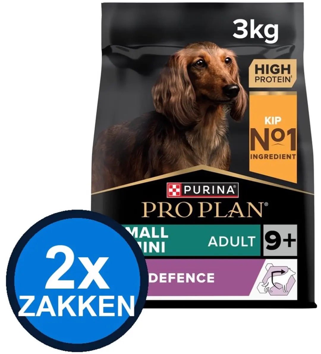 Pro Plan Adult 9+ Small & Mini Age Defence Droogvoer - 2x 3kg