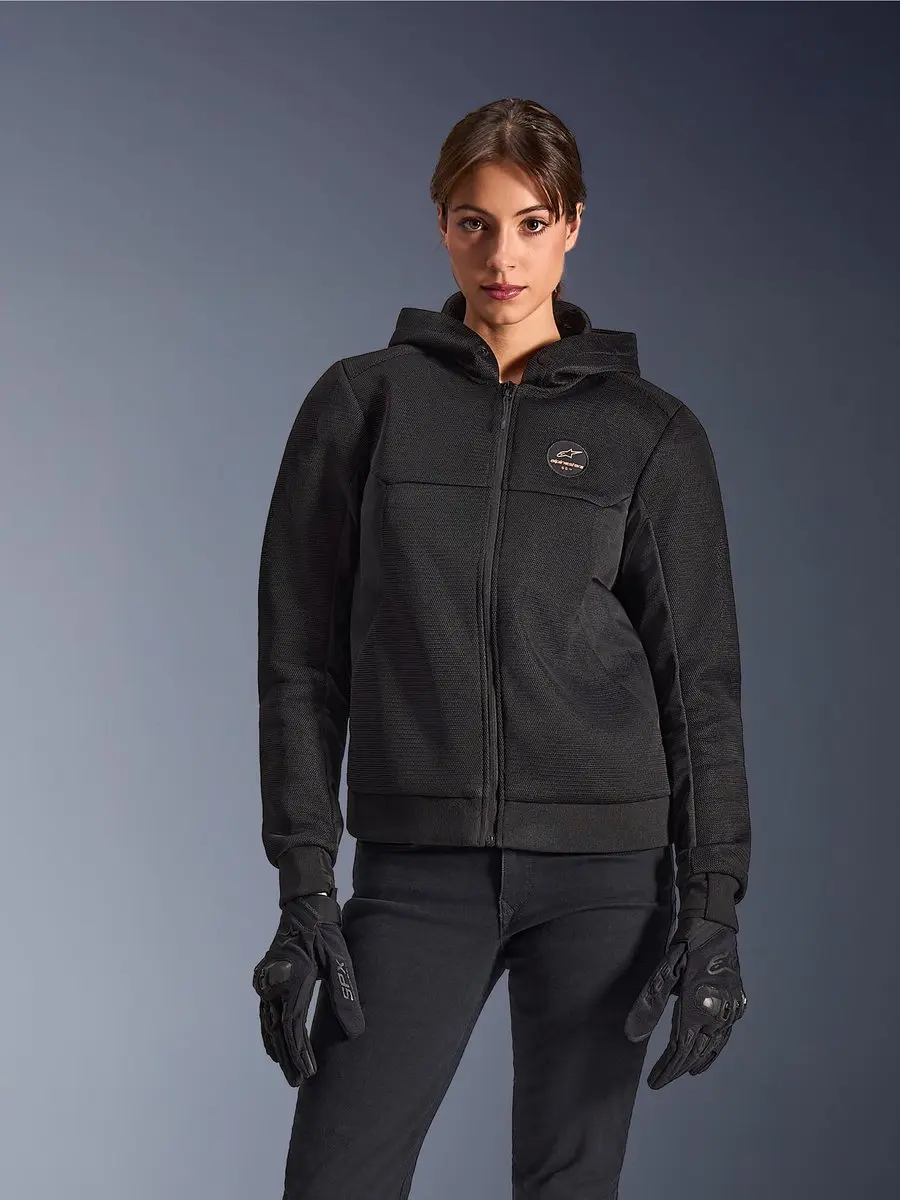 Alpinestars Stella Chrome Superairflow Dames Motorhoodie - Zwart S - afbeelding 6 van 6