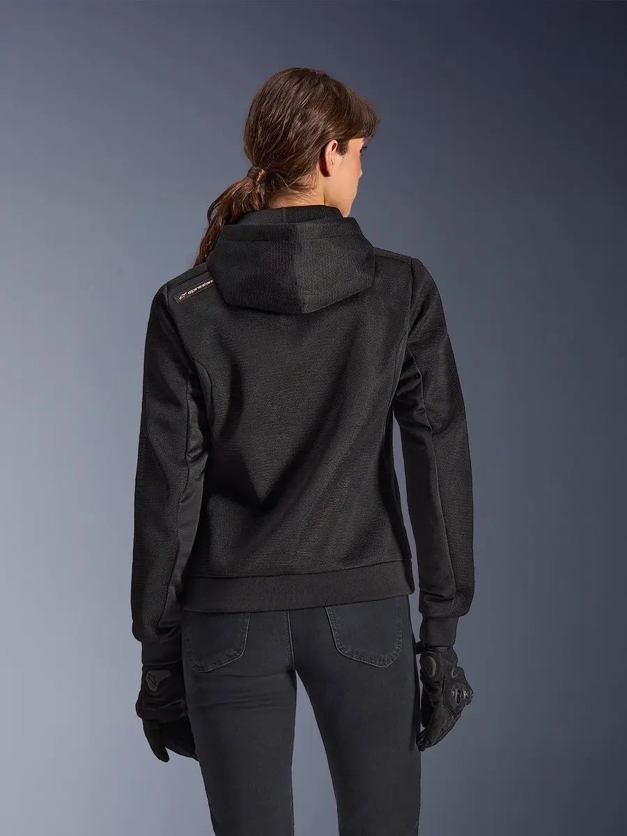 Alpinestars Stella Chrome Superairflow Dames Motorhoodie - Zwart S - afbeelding 5 van 6