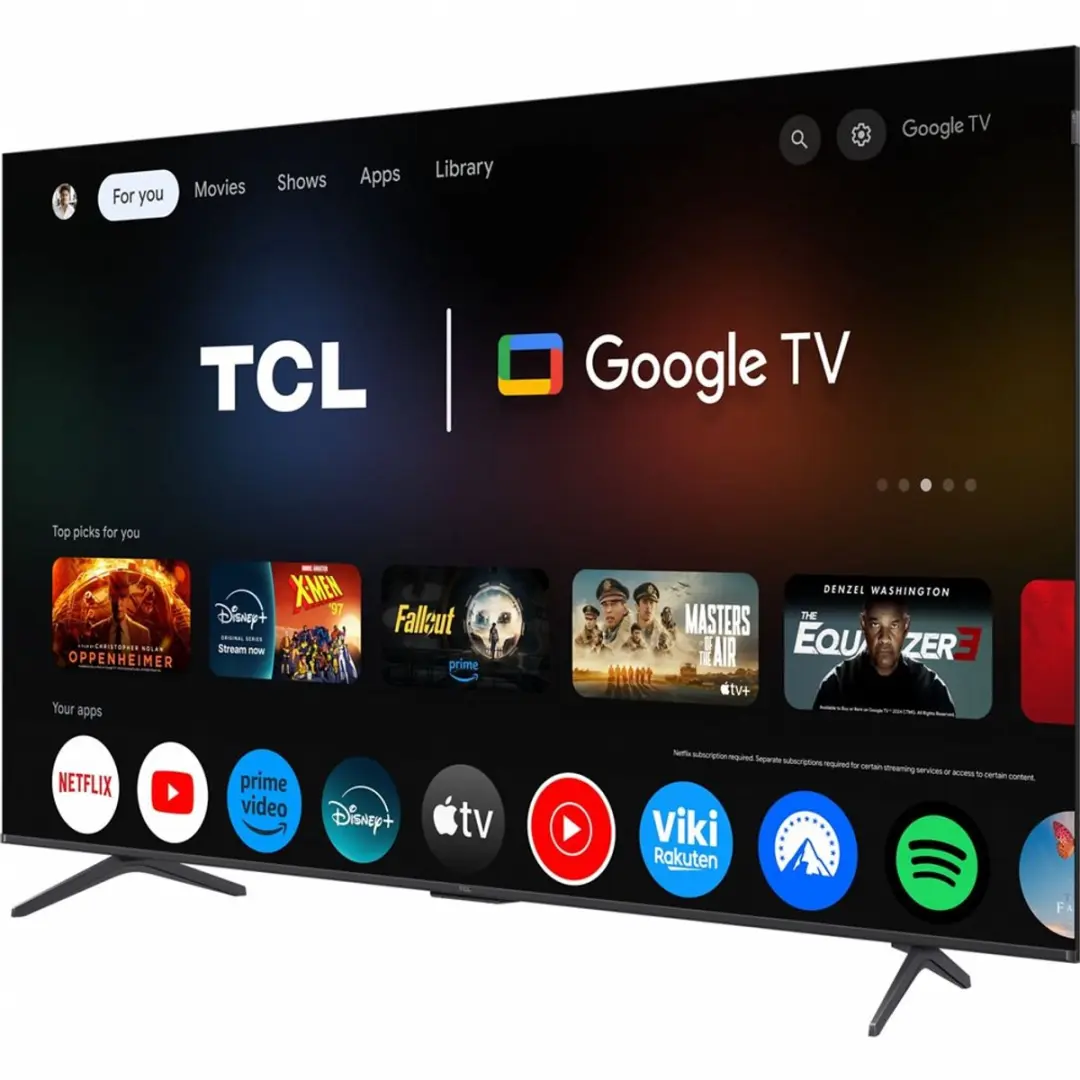 TCL 75P8K 75 inch QLED Smart TV - 4K - Metallic - afbeelding 6 van 6