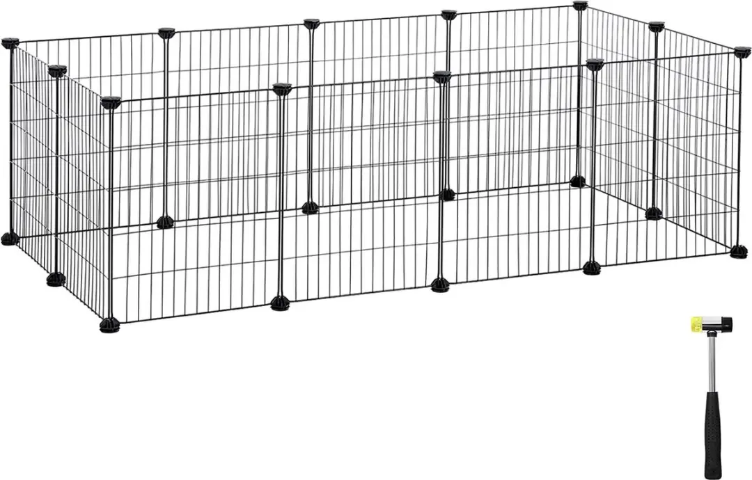 Songmics Speelkooi voor cavia's 143x73x36cm