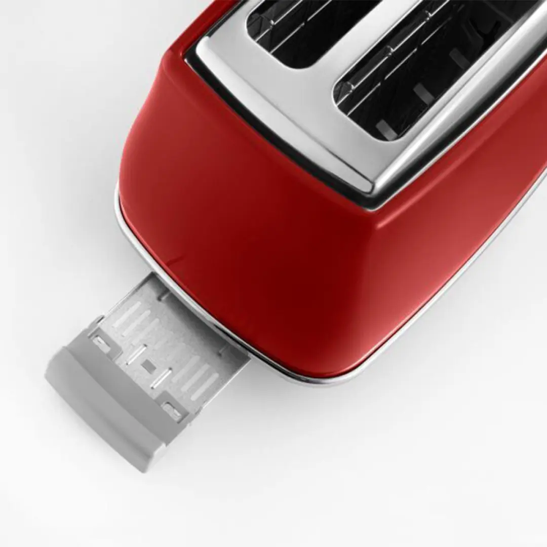De'Longhi Icona Capitals 6 CTOC 2103.R Broodrooster - 2 Sneden 900W - Rood - afbeelding 3 van 6