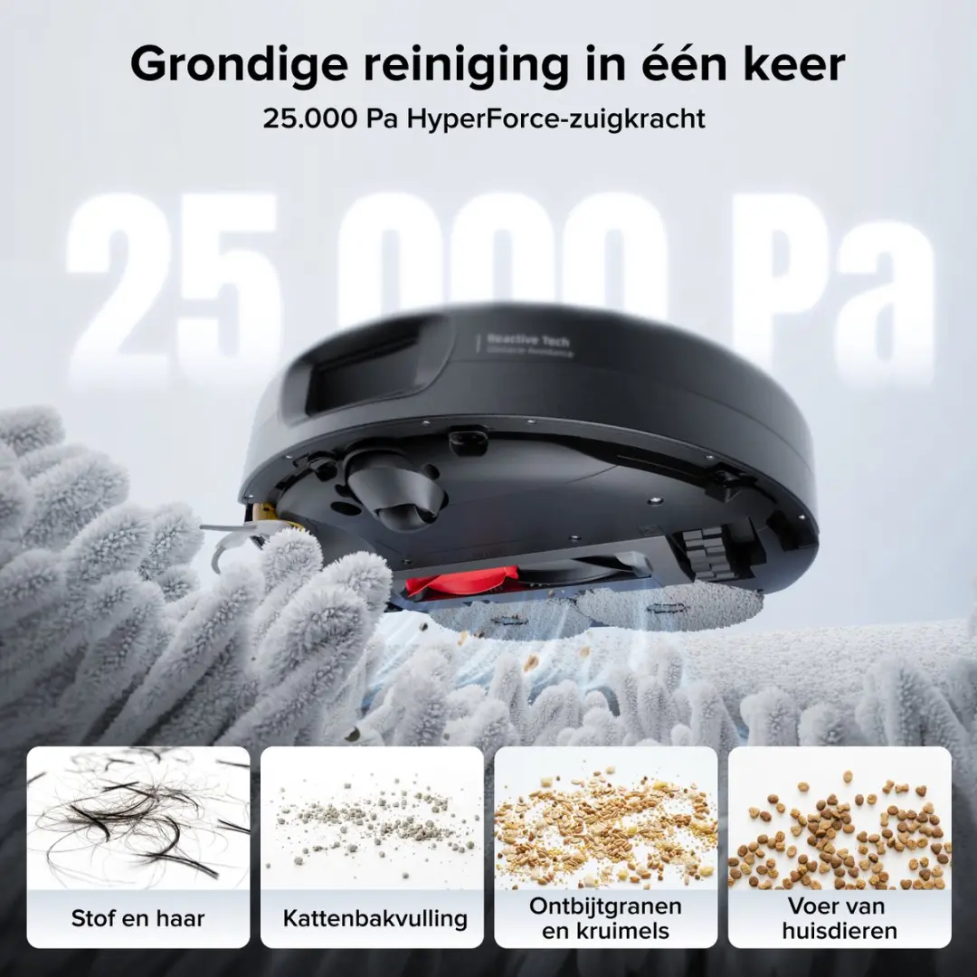 Roborock Qrevo 2 Pro Robotstofzuiger Set - 25.000 Pa - Zwart - afbeelding 6 van 6