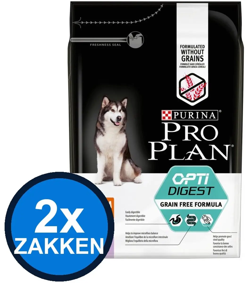 Pro Plan Adult Medium & Large Sensitive Digestion Kalkoen 2x 2,5kg