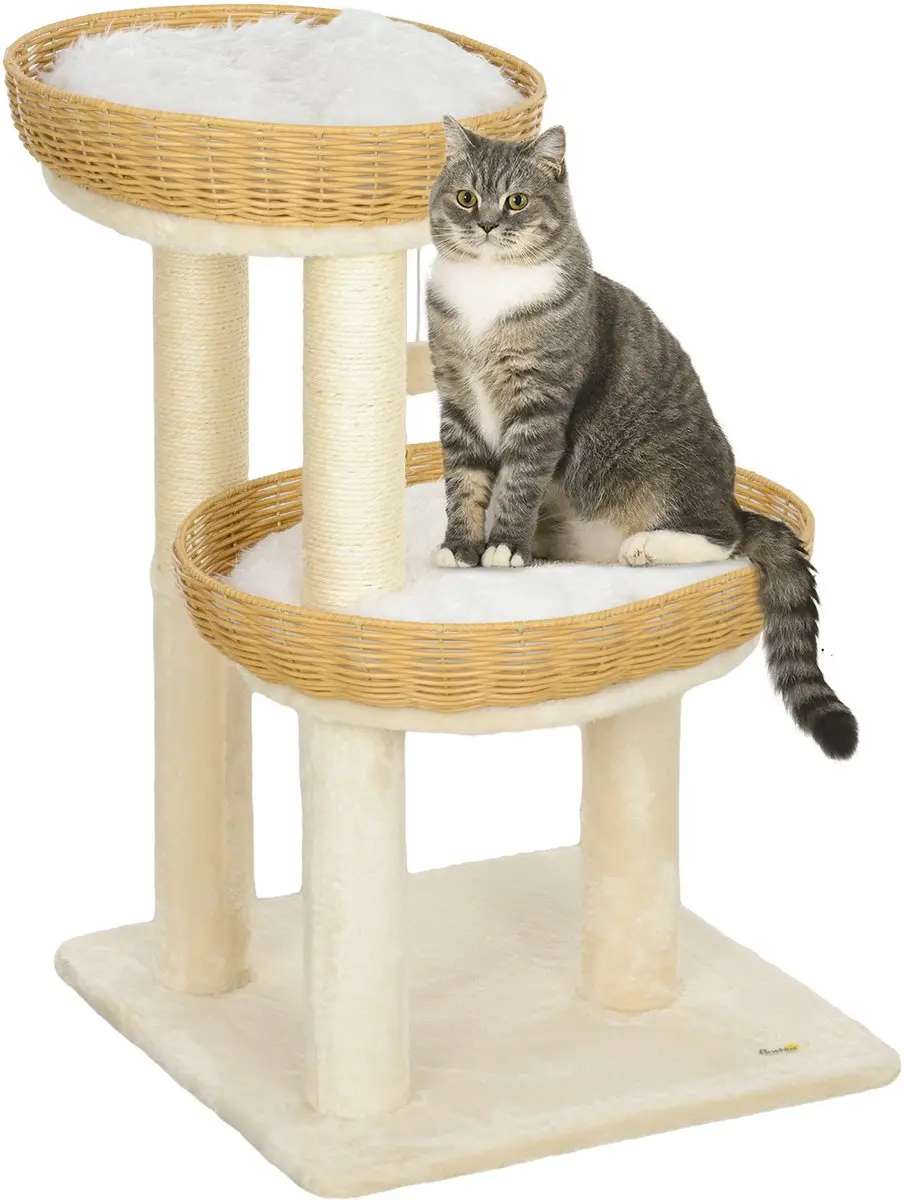 Pawhut Kattenboom Spaanplaat 48x48x75,5cm