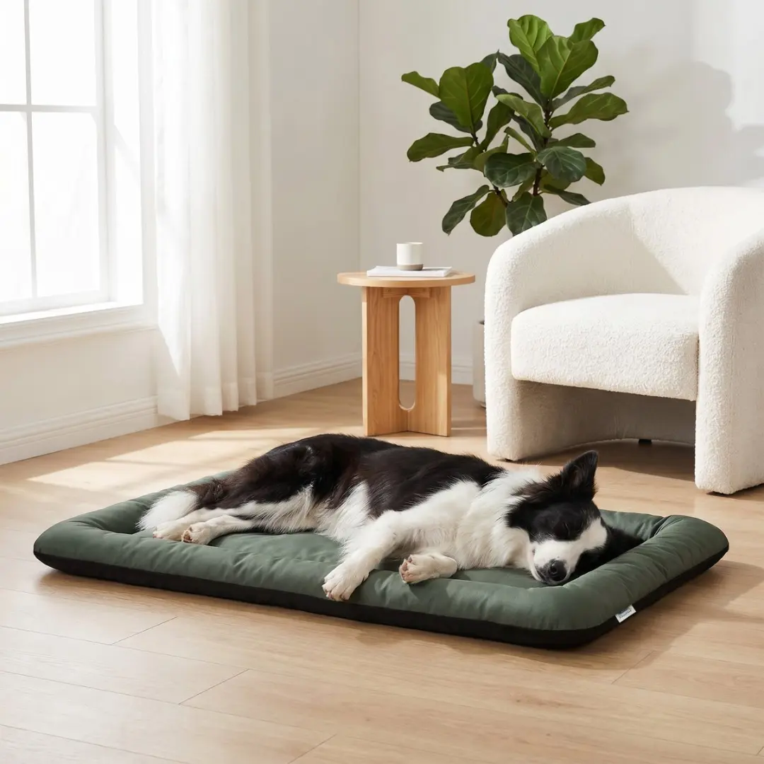 Pawhut Hondenbed Mat Oxford 110x68x6cm - Groen