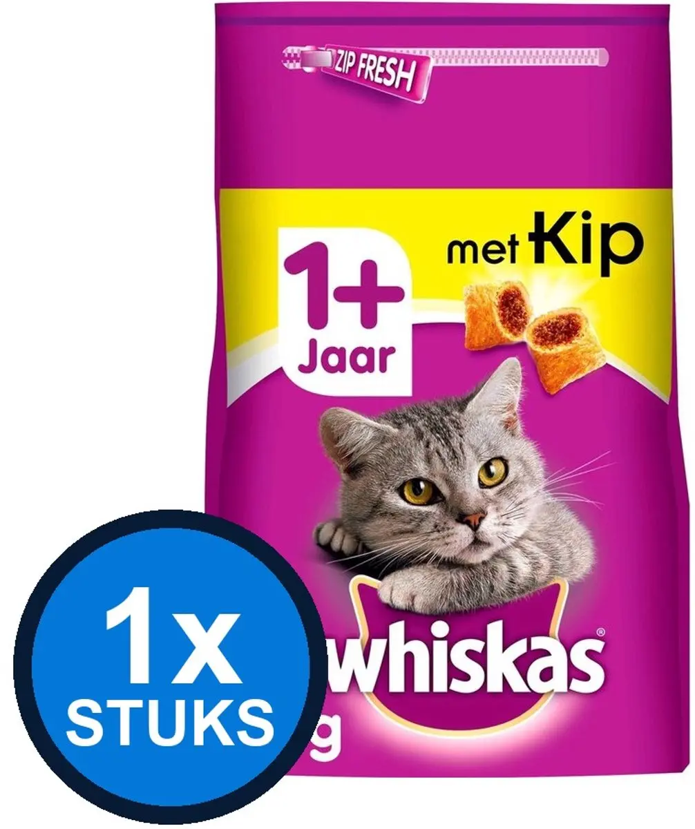 Whiskas 1+ Droog Adult Kip