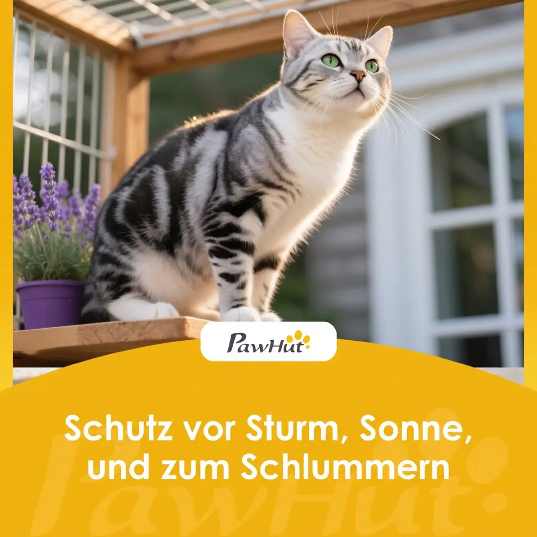 Pawhut Kattenhuis Tannenholz - 61x51x53,5cm - Grijs