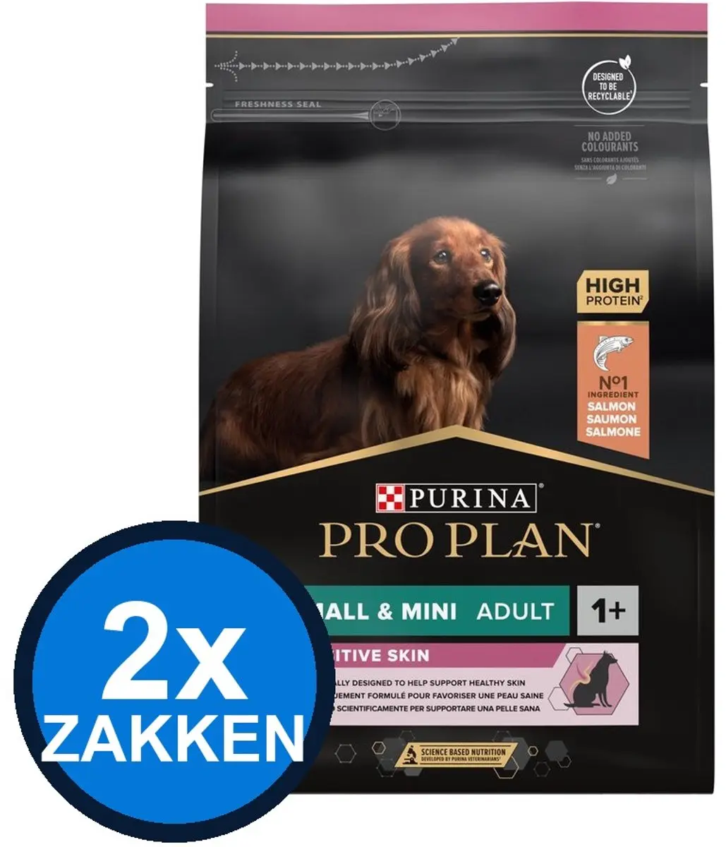 Pro Plan Adult Small & Mini Sensitive Skin Zalm Droogvoer 3kg