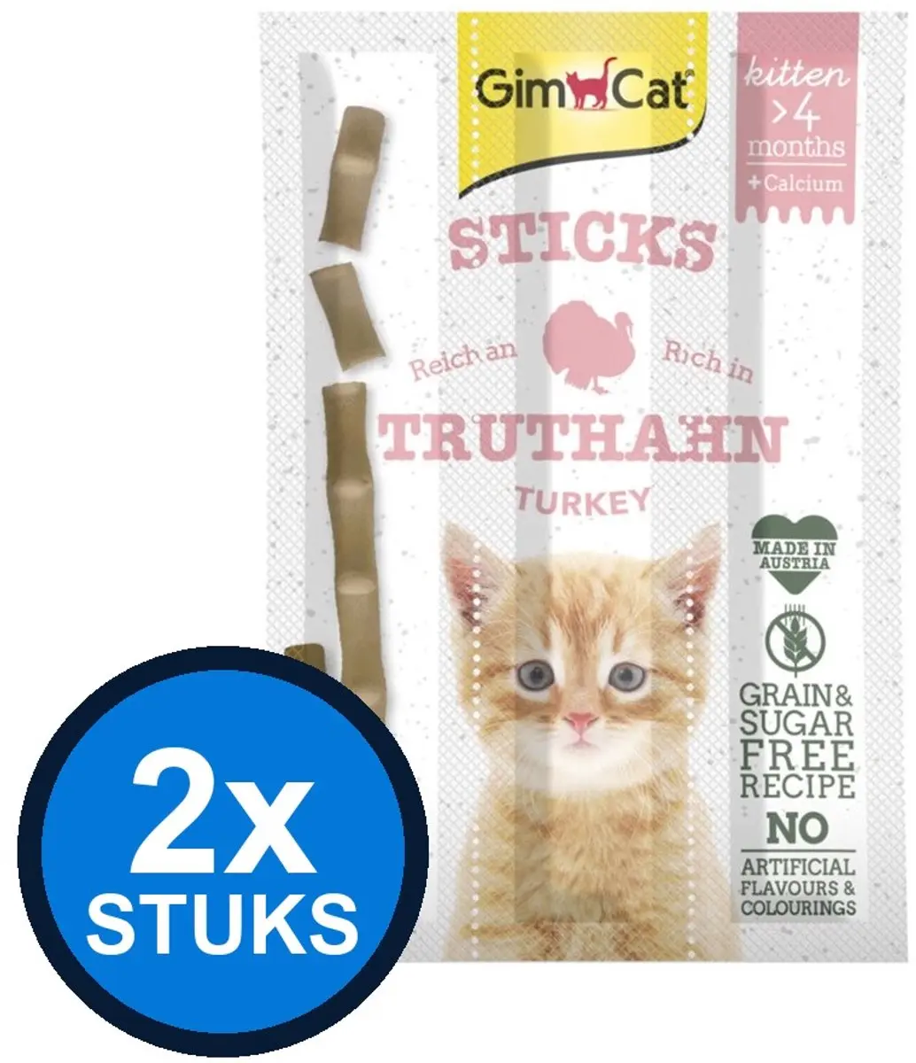 GimCat Sticks Kitten Kalkoen