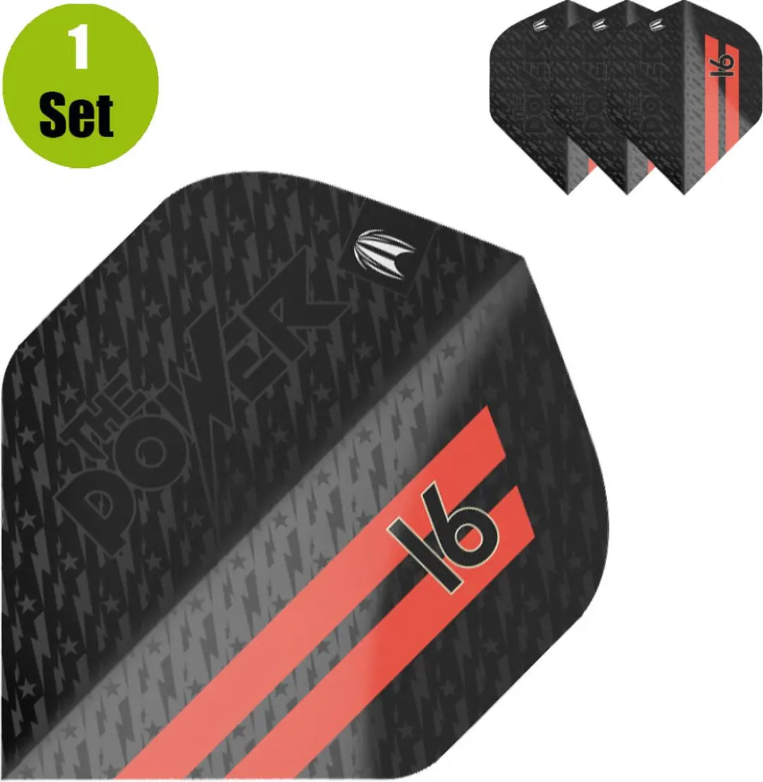 Target Pro Ultra Power G7 NO2 Dart Flights - 3 Stuks - Zwart