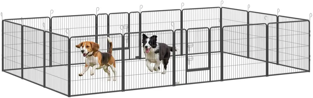 Pawhut Puppyren Staal 320x320x80cm
