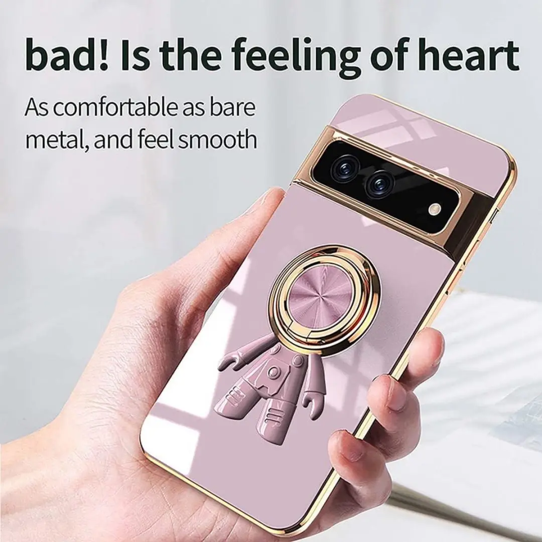 Google Pixel 7 Electroplating Patroon Hoes - Schokbestendig - Wit - afbeelding 5 van 6
